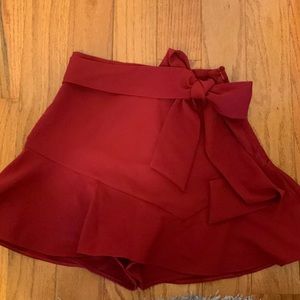 Red Zara Tie Skirt